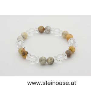 Armband Achat & Bergkristall